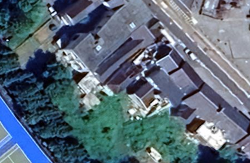 A picture grom google earth showing the rear garden on 16 05 2025